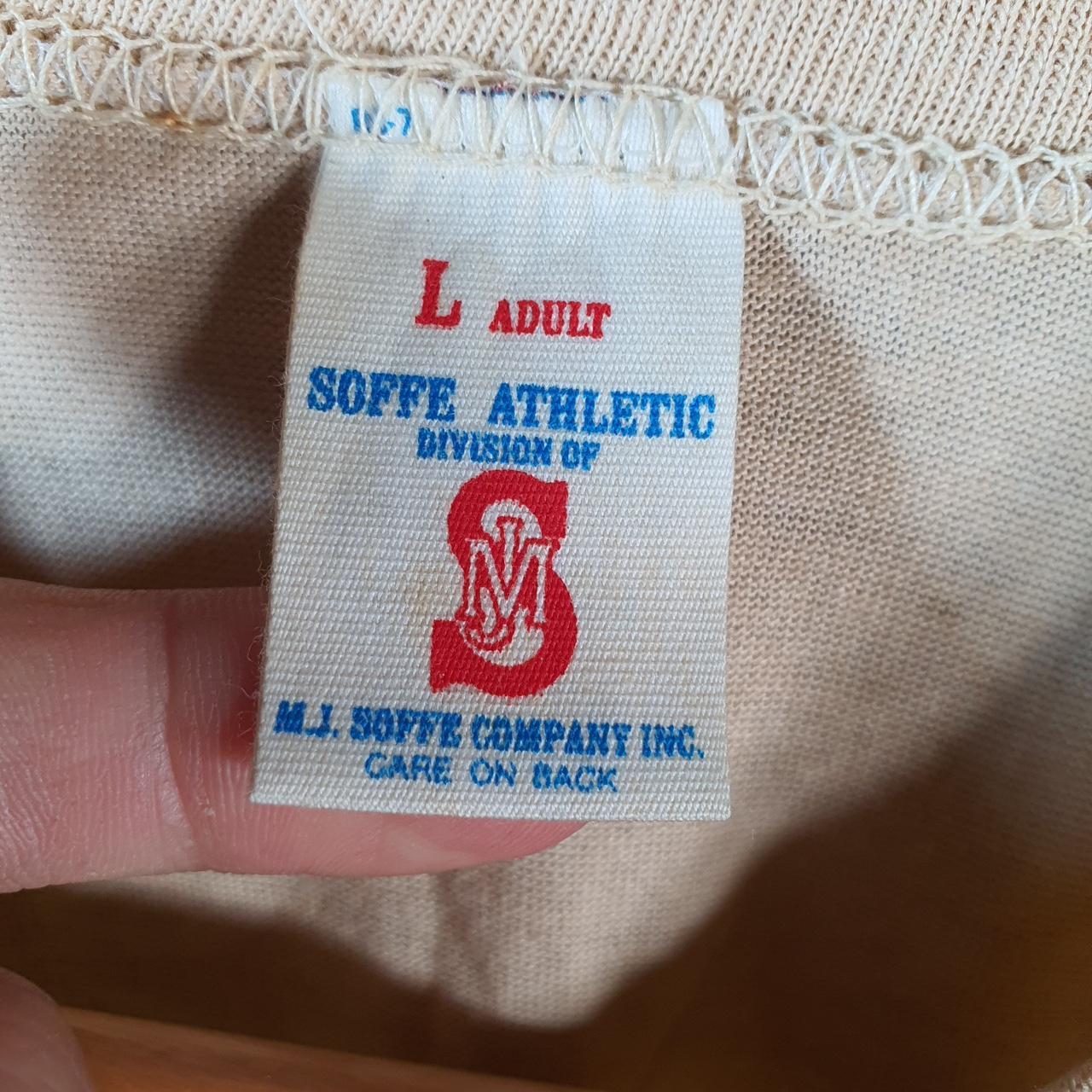Vintage Soffe Athletic Graphic 90s USA Single Stitch T Shirt Men’s Medium Brown