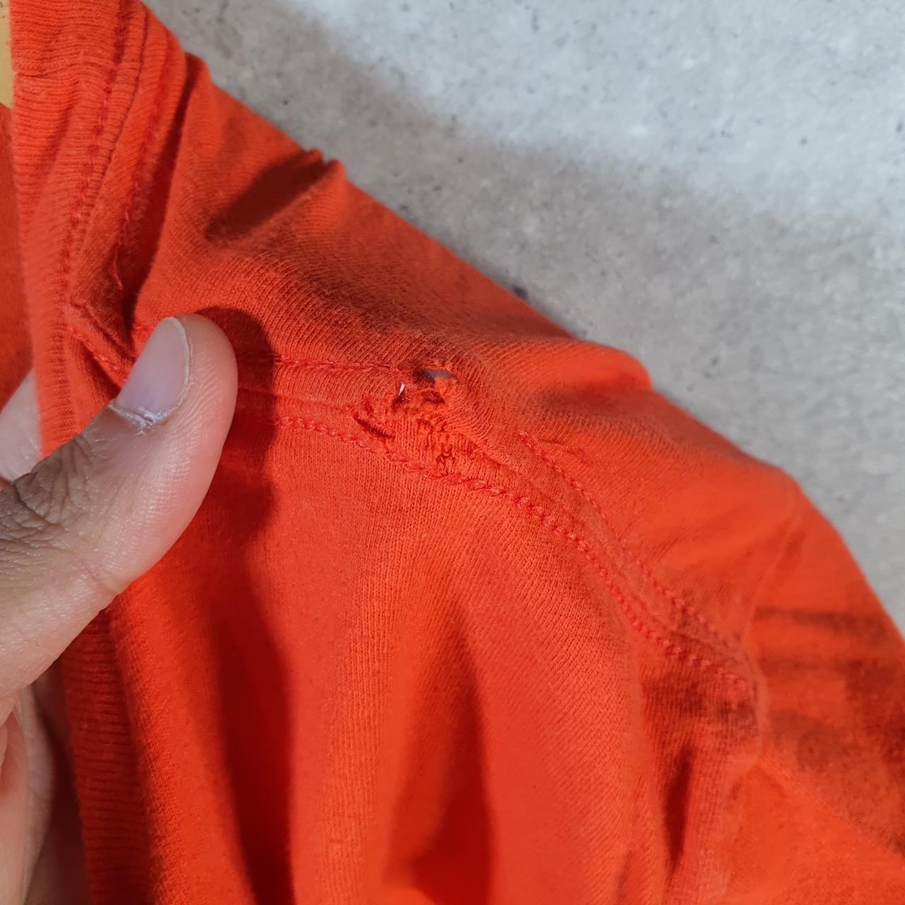 Vintage Adidas Go To Tee T Shirt Mens Medium Orange Three Stripes Logo Athletic