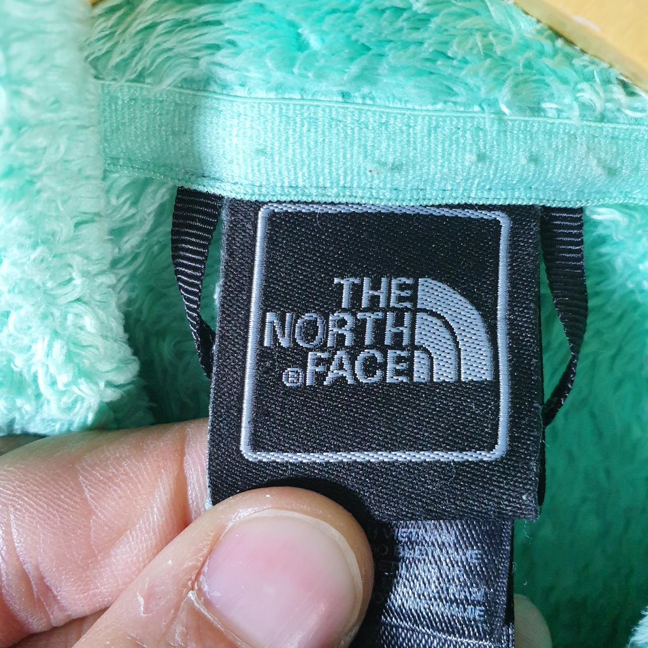 Vintage The North Face TNF Teddy Fleece Sweatshirt  Womens Small Blue Full Zip Logo Winter
