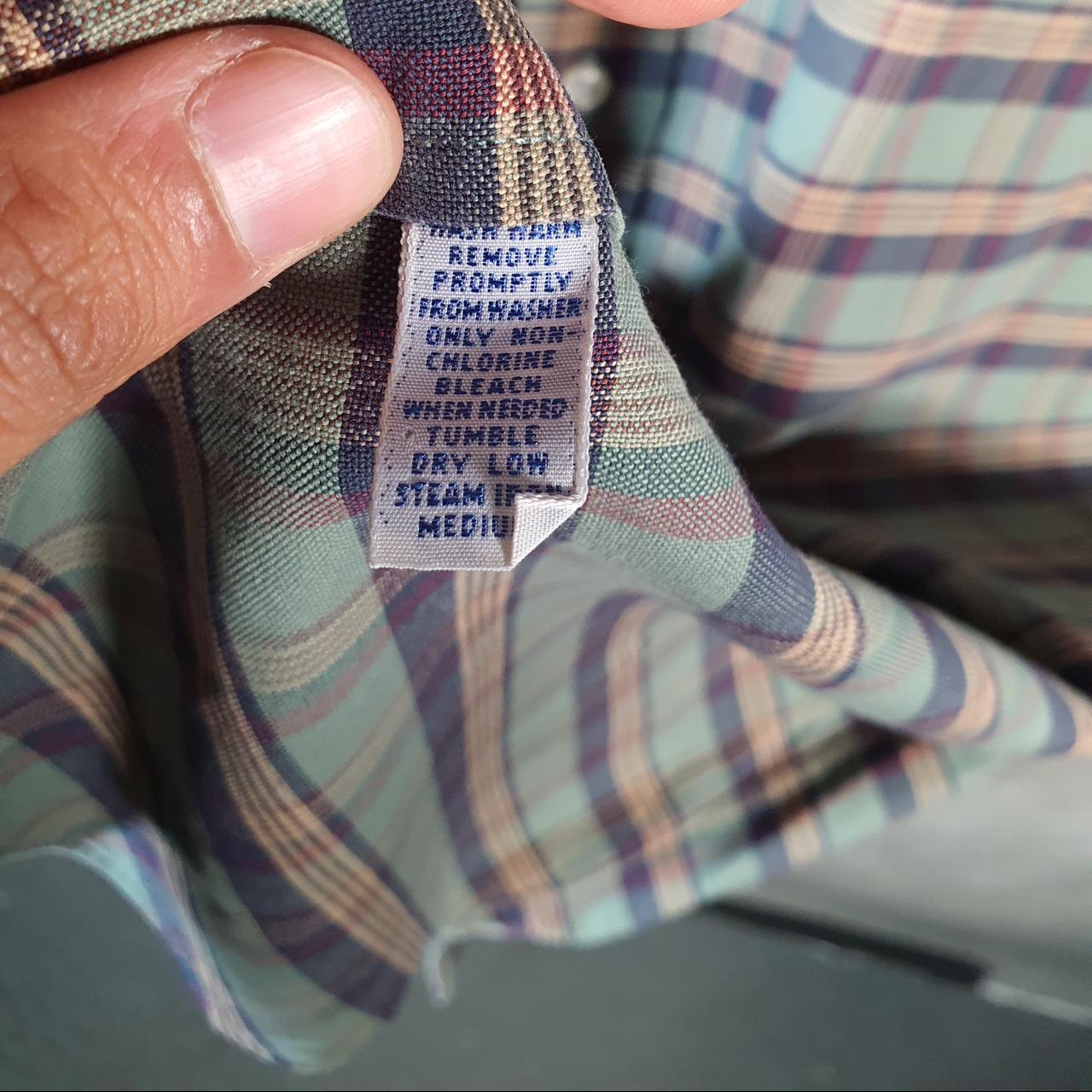 Vintage Ralph Lauren Button Down Shirt Men’s Medium Green Checkered Pony Casual C8495