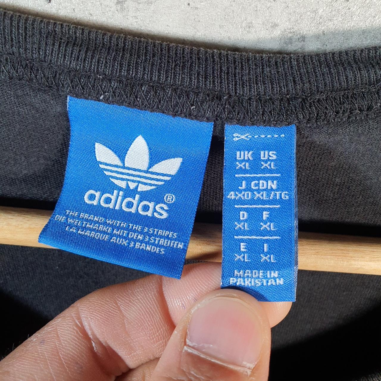 Vintage Adidas Trefoil Retro T Shirt Mens XL Black Three Stripes Logo Athletic