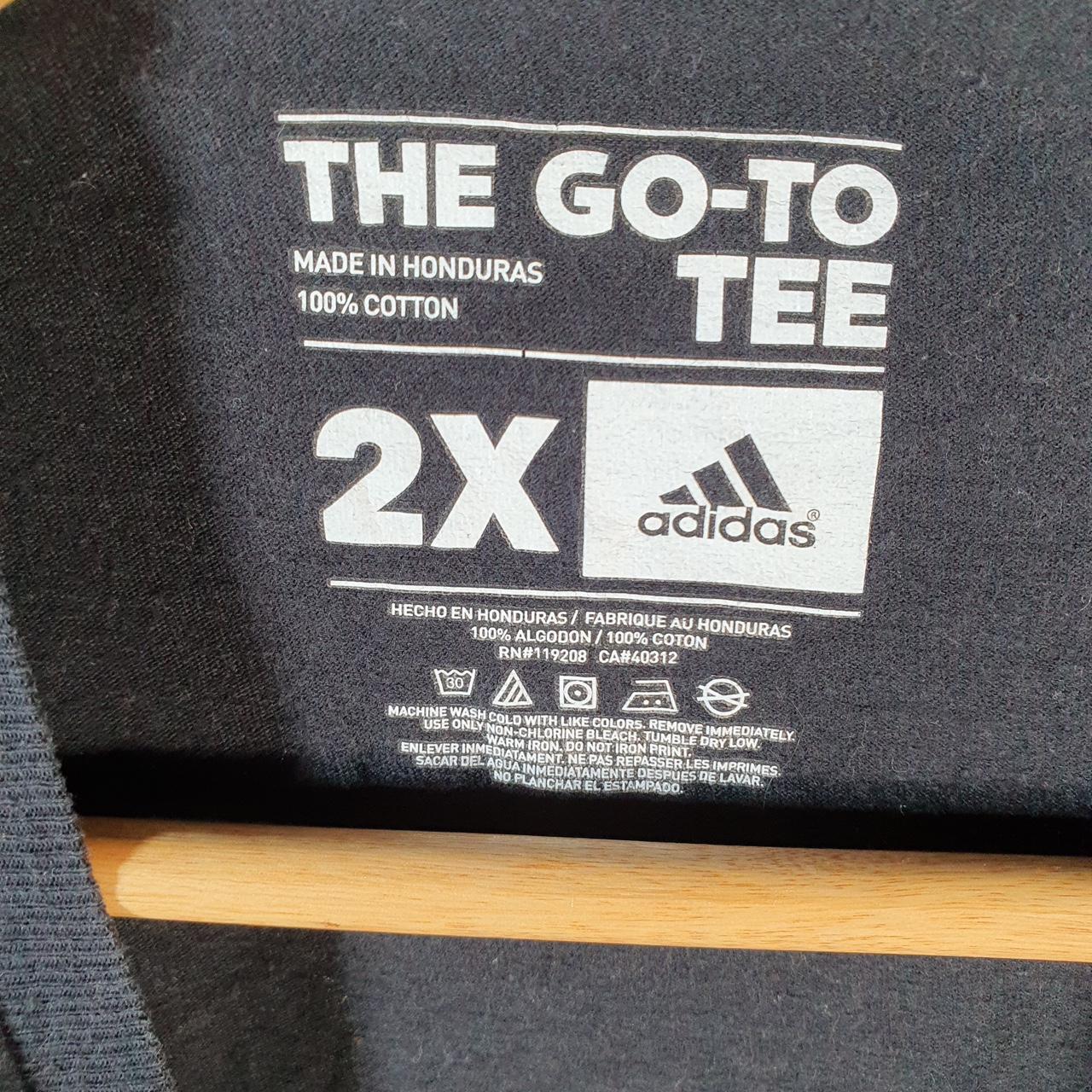 Vintage Adidas Get After It T Shirt Men’s 2XL Black Three Stripes Logo Athletic