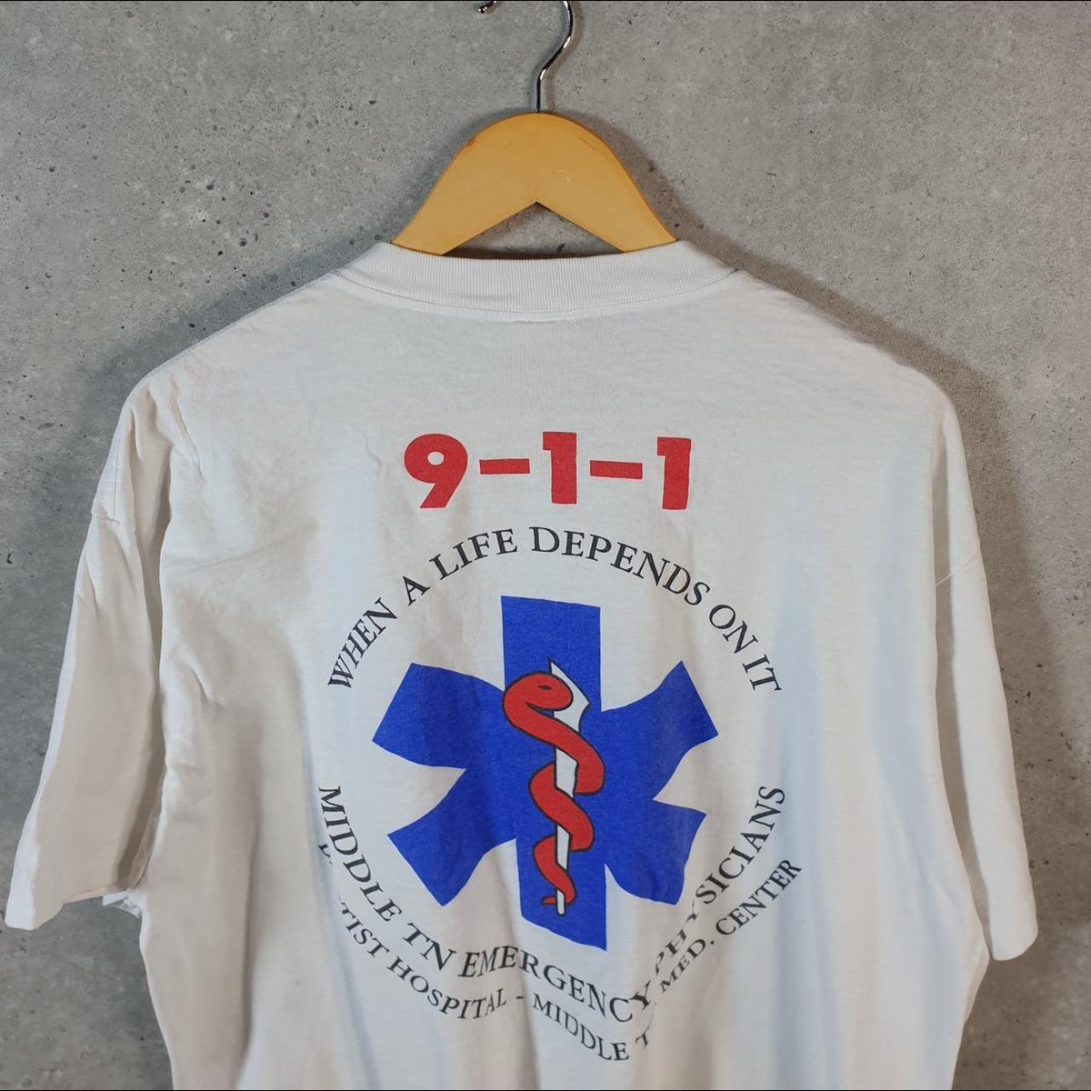 Vintage Sof Tee TeeJays EMS Week 1997 USA Single Stitch T Shirt Men’s XL White C8936