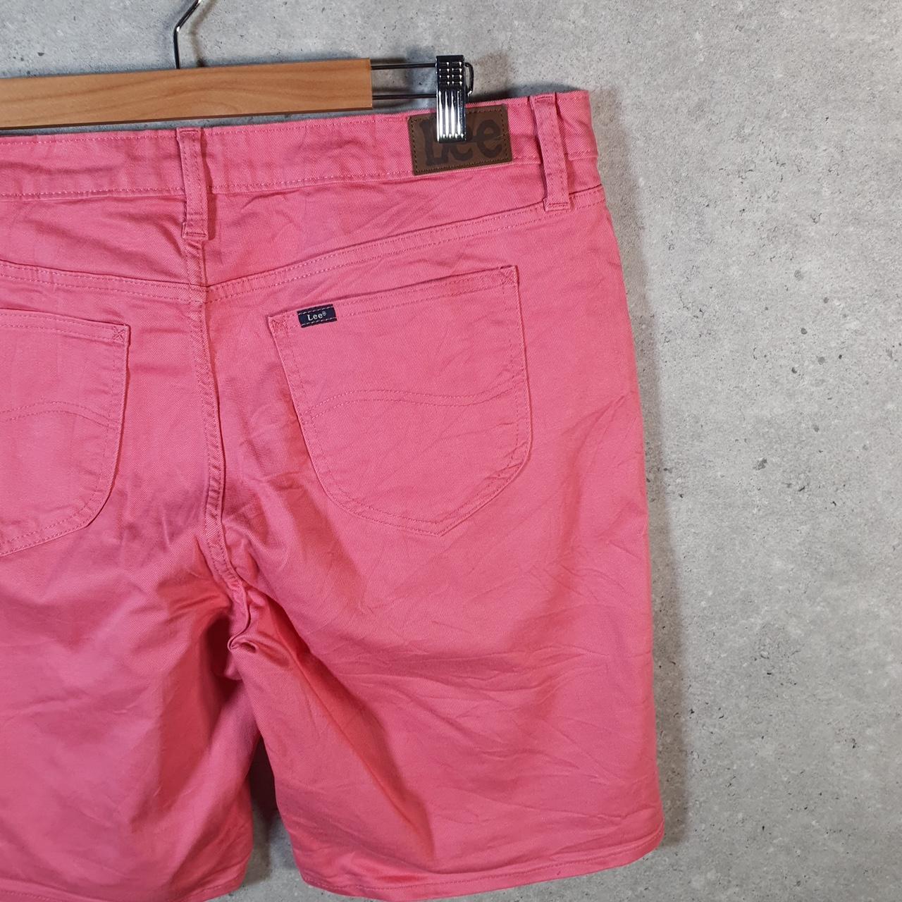 Vintage Lee Baggy Shorts Jorts Cargo Womens W38 Pink Relaxed Cargo