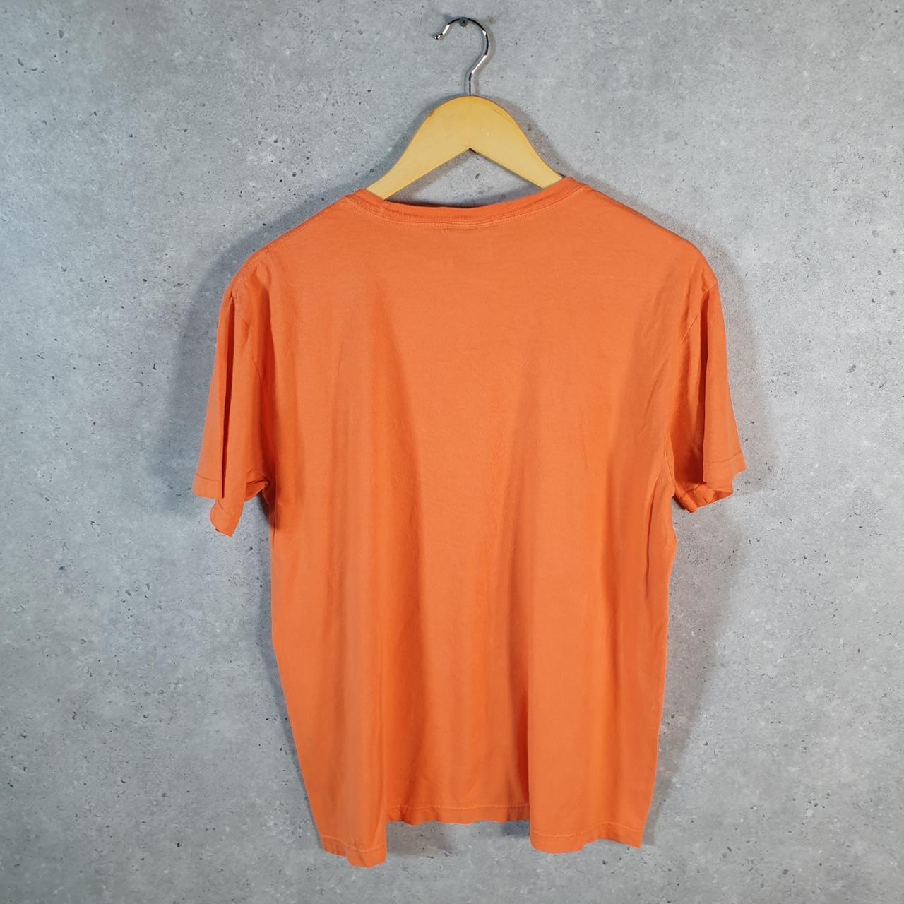 Vintage Ralph Lauren Polo T Shirt Men’s Small Orange Embroidered Classic Fit Pony C8586