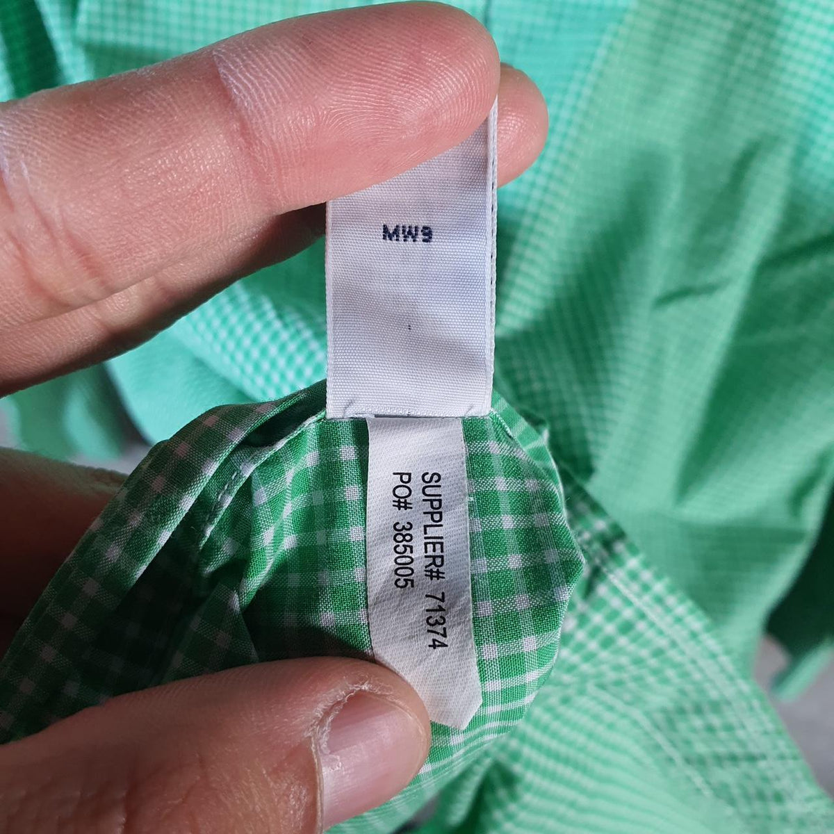 Vintage Ralph Lauren Button Down Shirt Men’s Medium Green Checkered Classic Fit Cotton Pony