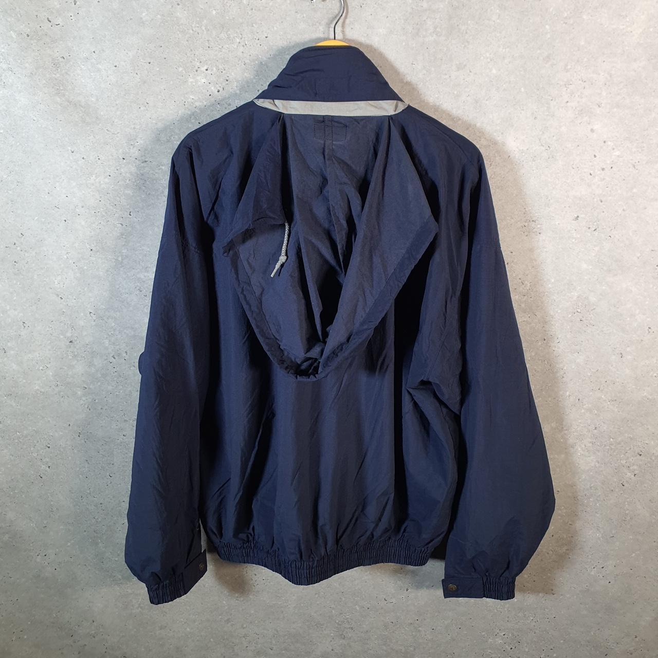 Vintage Champion Windbreaker Track Jacket Mens XL Blue Wheeler Football