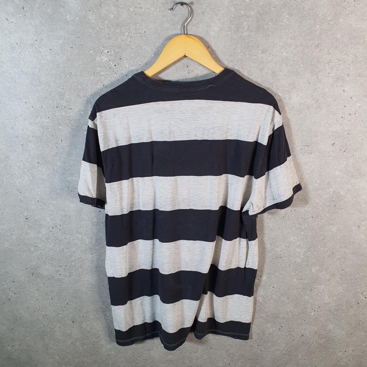 Vintage Calvin Klein Graphic Blank T Shirt Men’s Large Striped Casual Sports