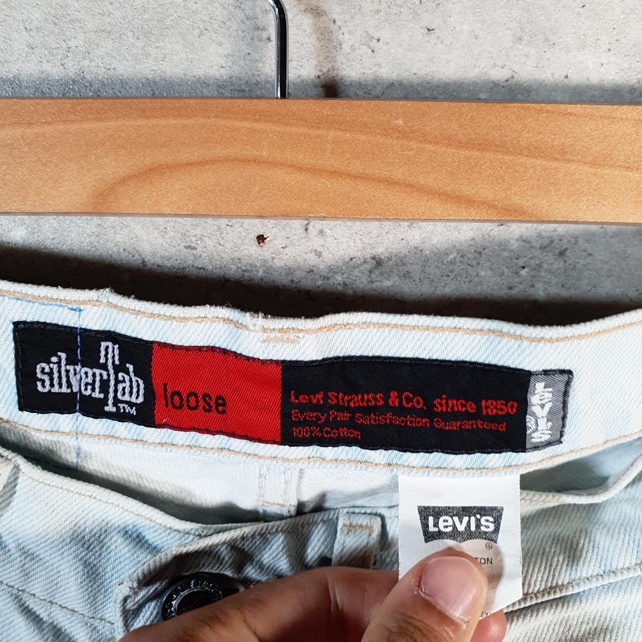 Vintage Levi’s Silver Tab Denim Jean Shorts Jorts Cargo Men’s W32 Blue Baggy Cotton