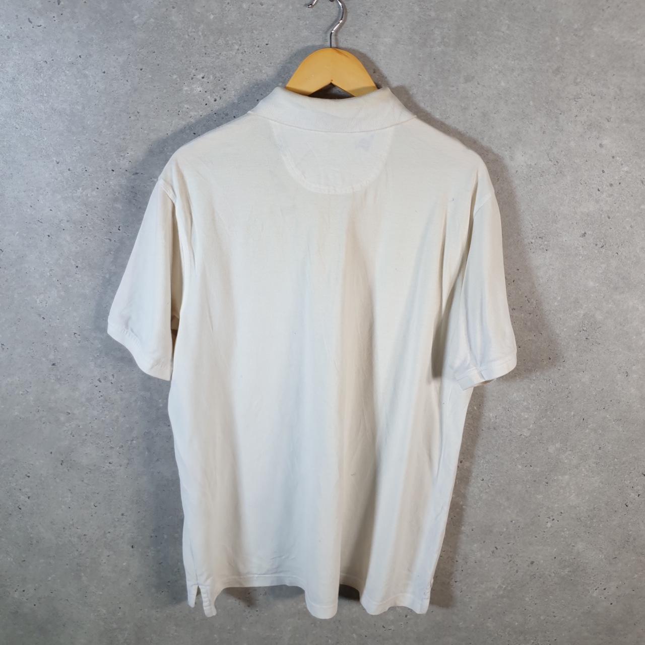 Vintage Izod Polo Shirt Men’s XL White Custom Fit Embroidered Logo