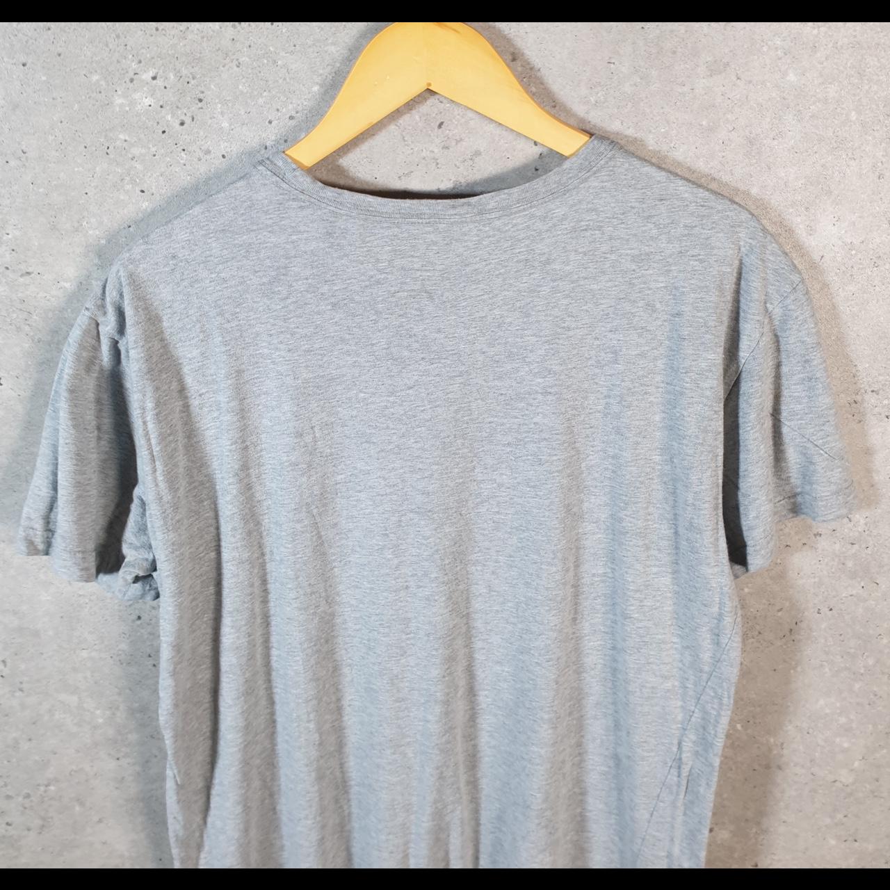 Vintage Ralph Lauren Polo T Shirt Men’s Large Grey Embroidered Slim Fit Pony C9167