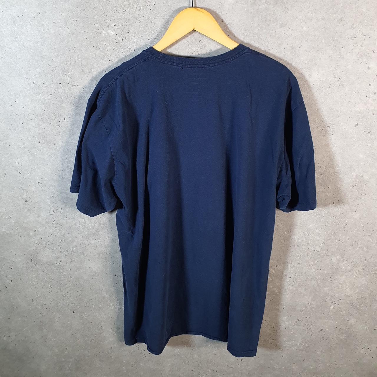 Vintage Adidas Go To Tee Spellout T Shirt Men’s XL Navy Blue Three Stripes Logo