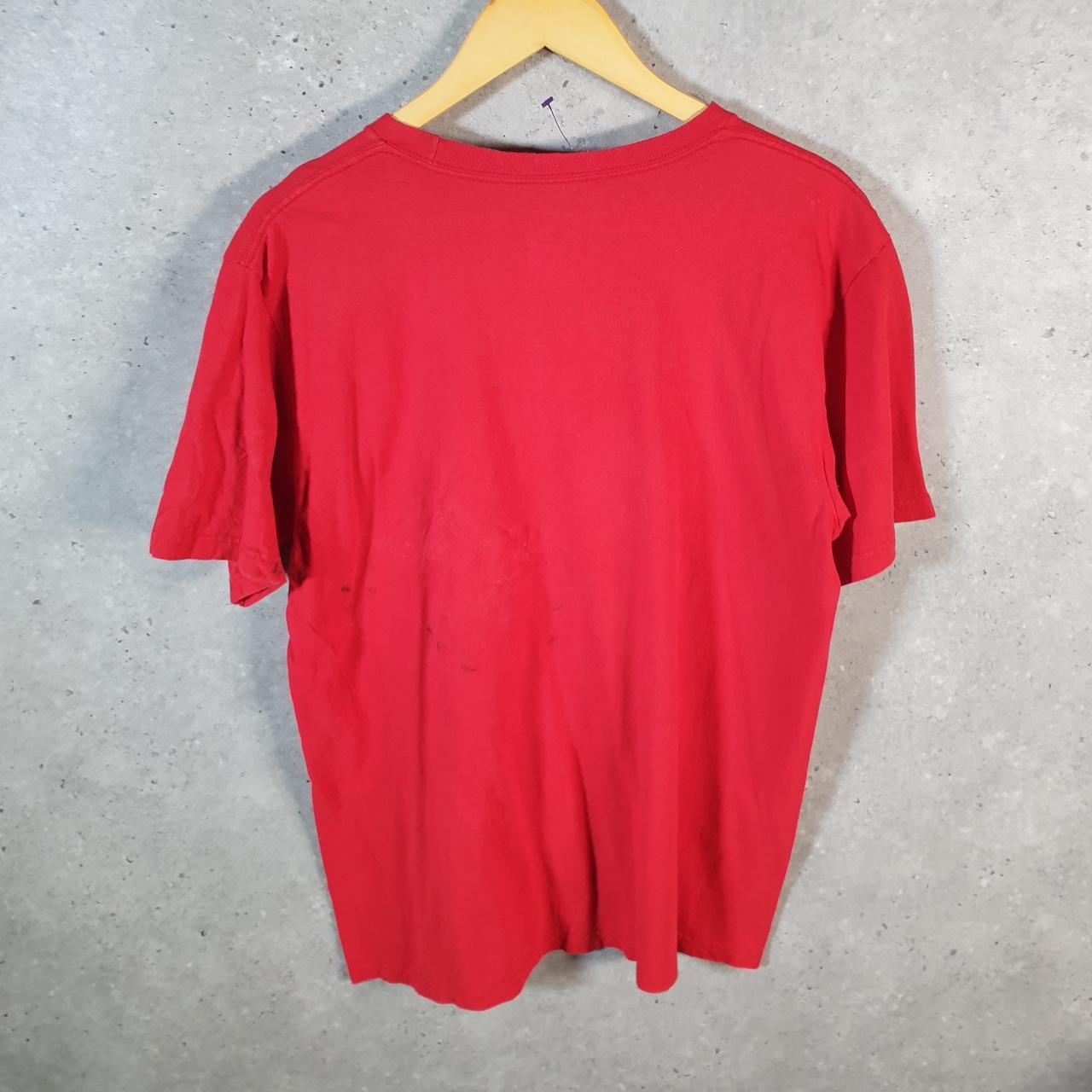 Vintage Adidas Go To Tee T Shirt Men’s Large Graphic Red Three Stripes Logo Athletic