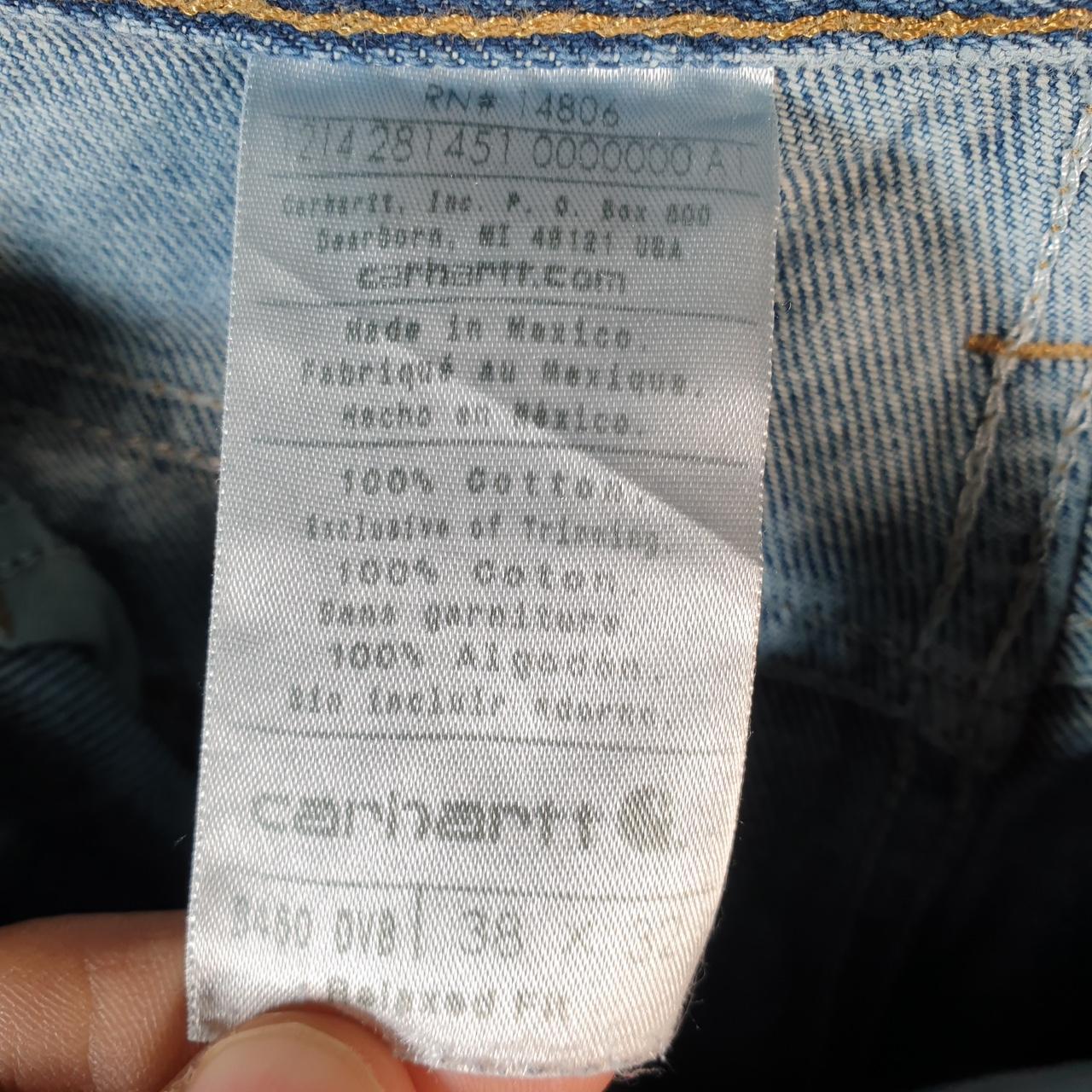 Vintage Carhartt Workwear Carpenter Jeans Mens W38 L32 Blue Denim Relaxed Fit USA