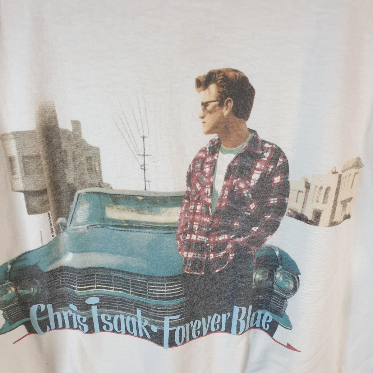 Vintage Murina Chris Isaac Forever Blue 90s USA Single Stitch T Shirt Men’s Large White