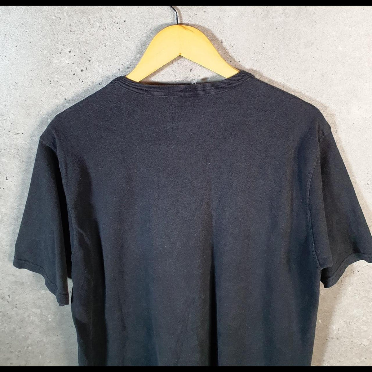 Vintage Champion Embroidered Logo T Shirt Men’s Medium Black Athletic C9857
