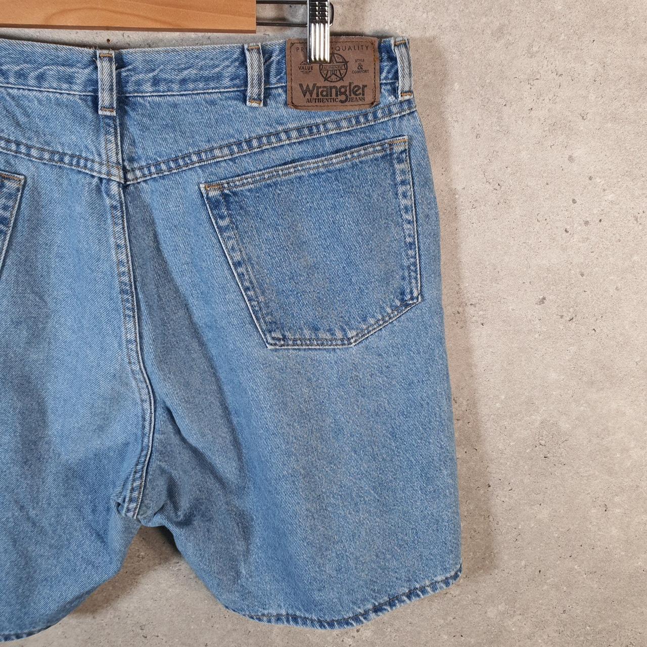 Vintage Wrangler Denim Shorts Jorts Cargo Men’s W36 Blue Baggy Cotton