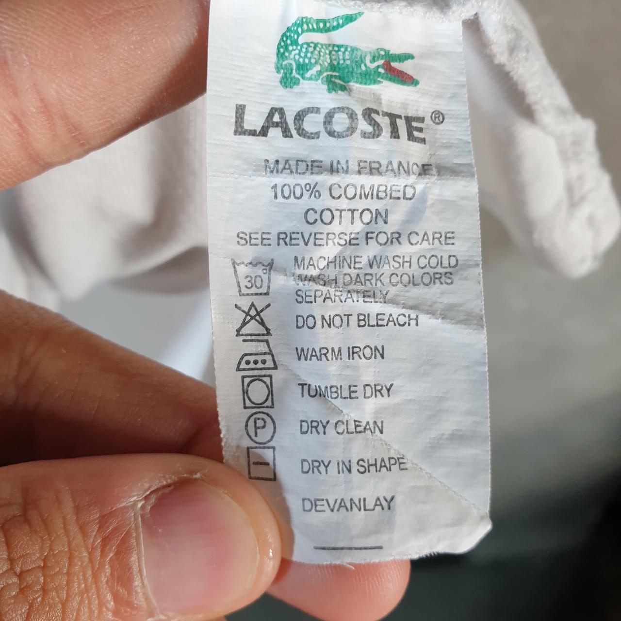 Vintage Lacoste Polo Shirt Men’s Small White Classic Fit Embroidered Logo