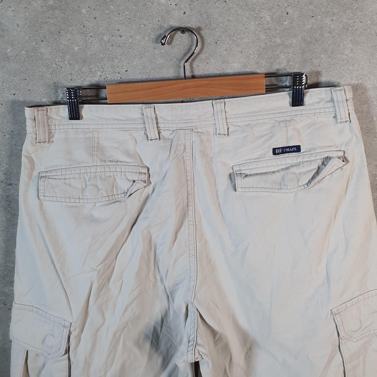 Vintage Chaps Ralph Lauren Polo Shorts Jorts Cargo Men’s W36 Beige Baggy Cotton A4235