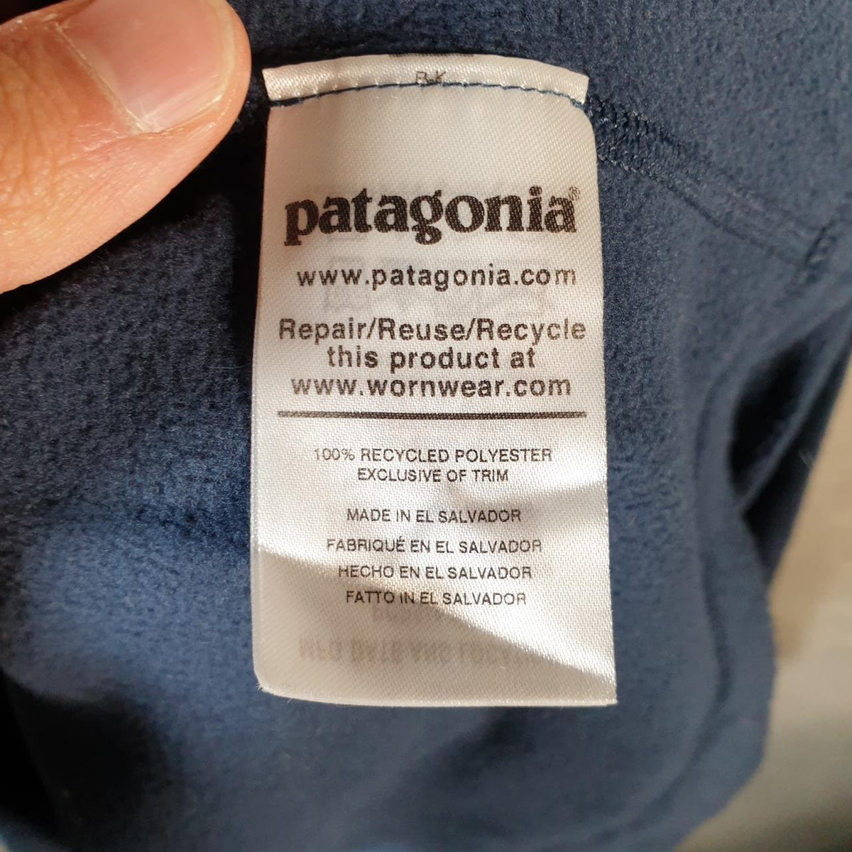 Vintage Patagonia Better Sweater 1/4 Zip Pullover Sweatshirt Mens Large Navy Blue