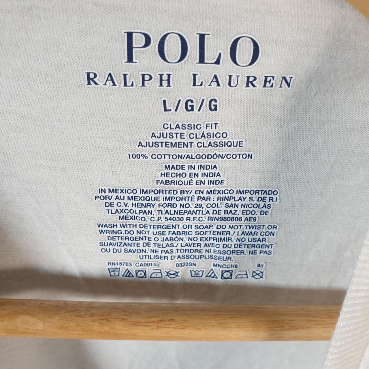 Vintage Ralph Lauren T Shirt Men’s Large White Classic Fit Embroidered Pony