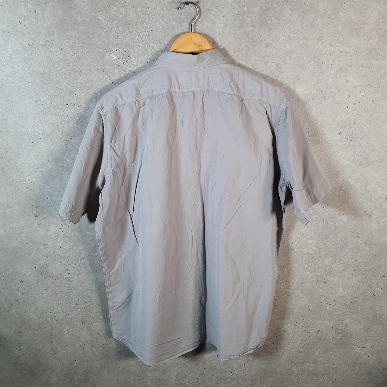 Vintage Ralph Lauren Button Down Shirt Men’s Large Grey Pockets Pony Casual C8489