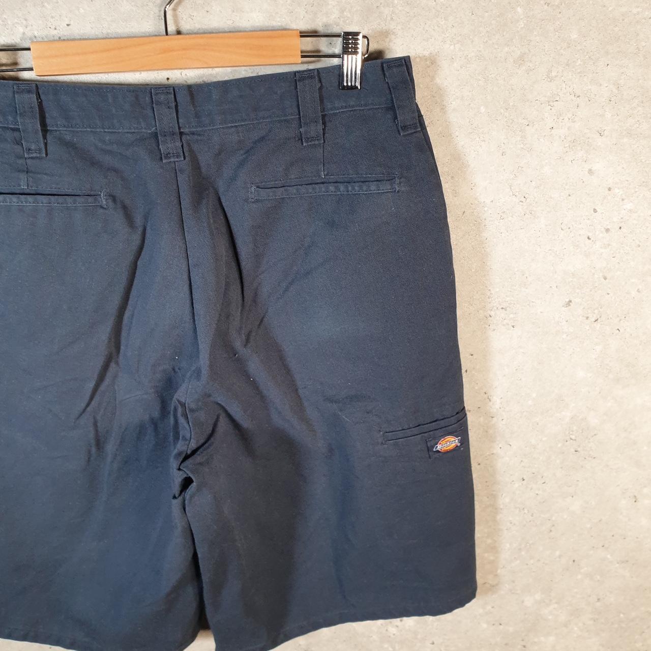 Vintage Dickies Baggy Chino Shorts Jorts Cargo Mens W34 Navy Blue Relaxed Fit