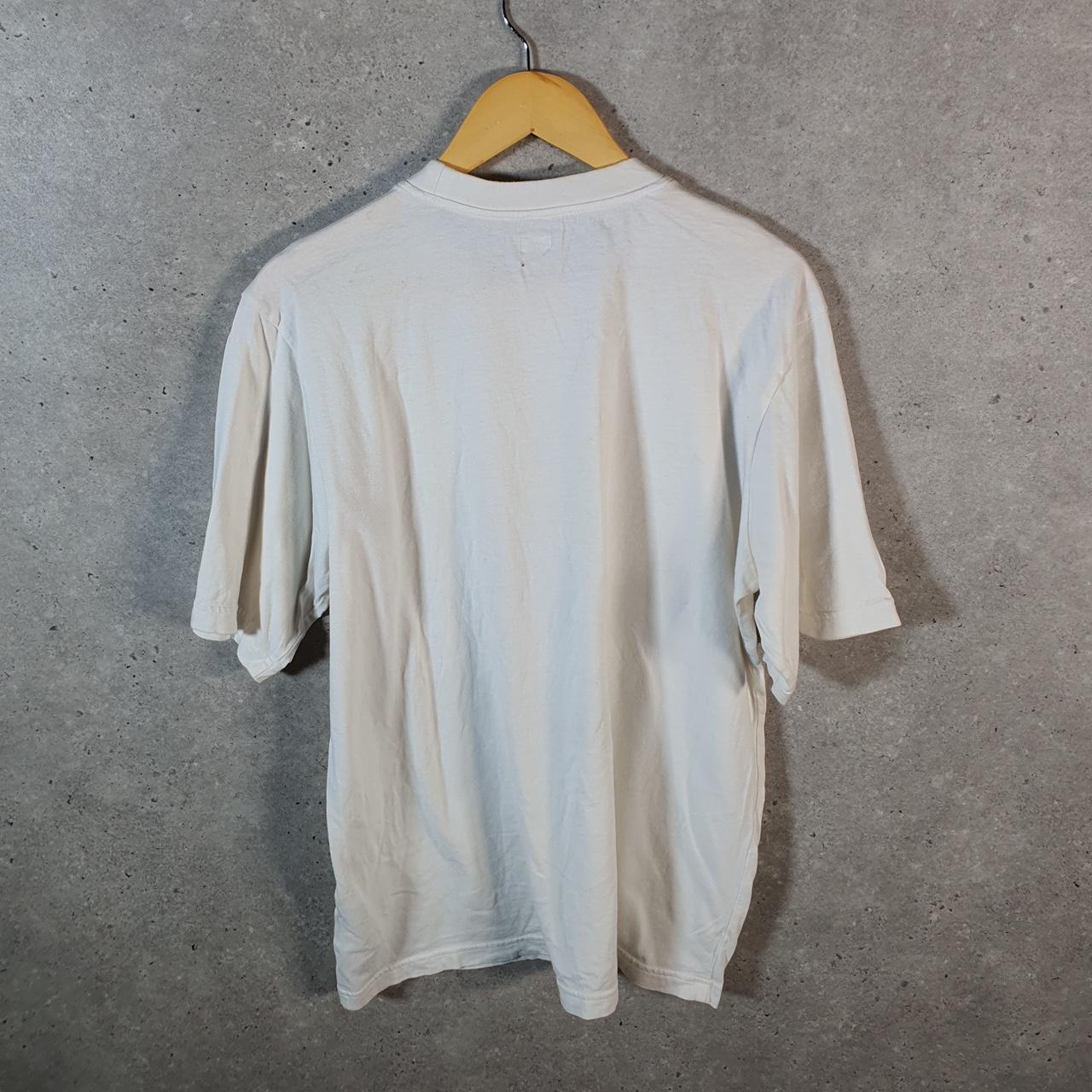 Vintage Adidas Trefoil Retro T Shirt Men’s Large White Three Stripes Logo