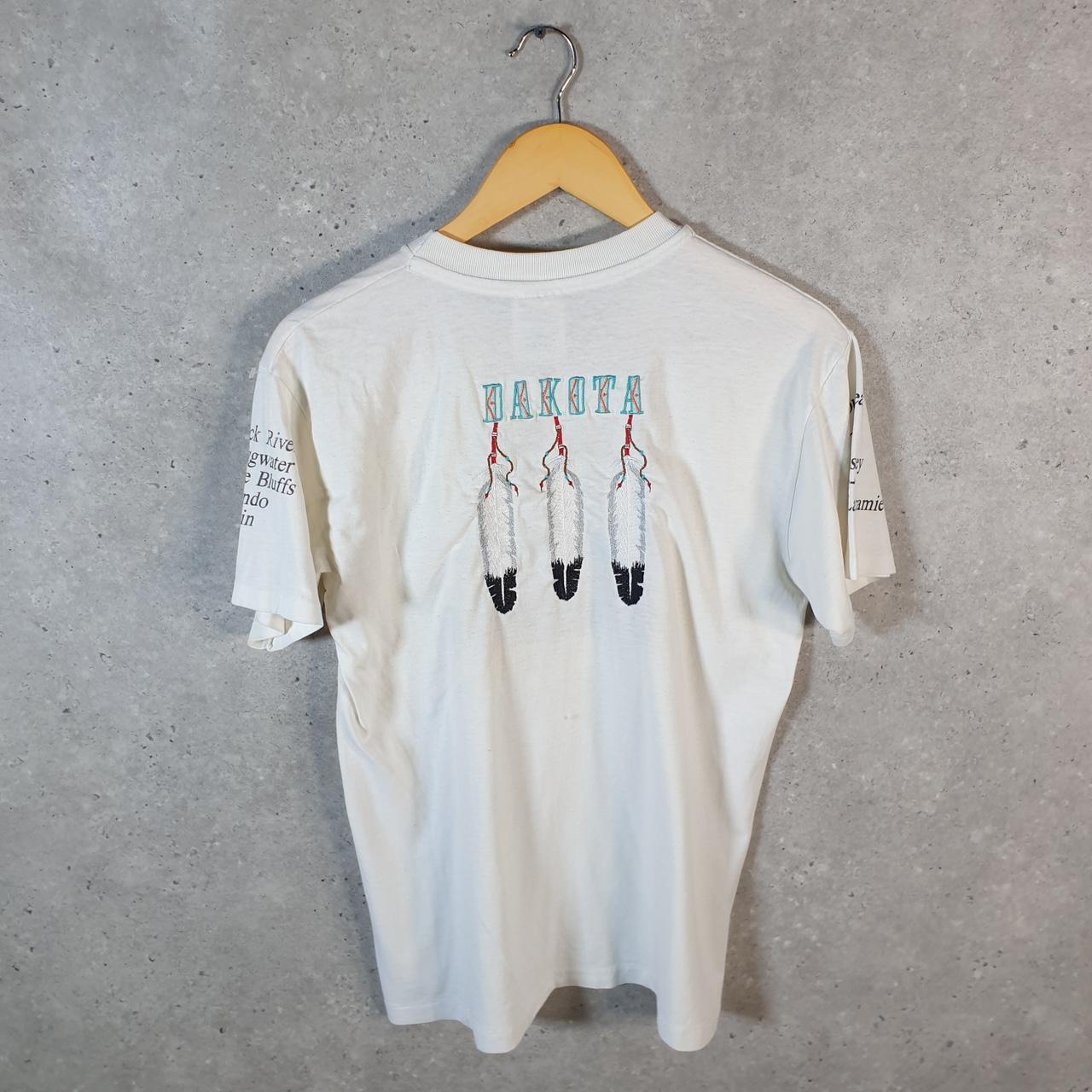 Vintage Hanes 1995 Wyoming USA Single Stitch T Shirt Men’s Medium White