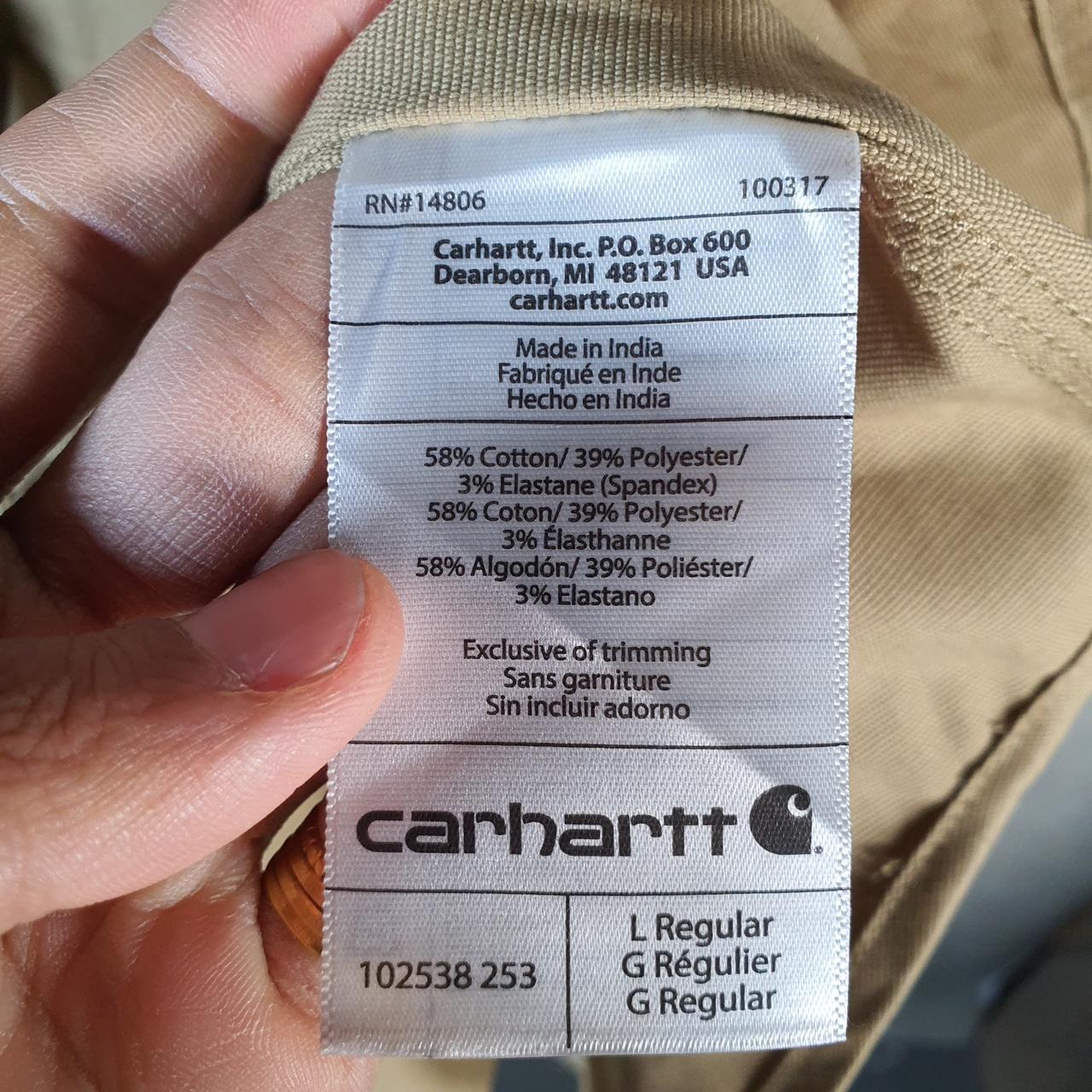 Vintage Carhartt Shirt Button Down Mens Large Brown Long Sleeve Relaxed Fit