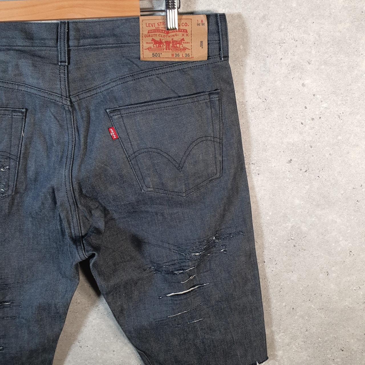 Vintage Levi’s 501 Baggy Shorts Jorts Cargo Mens W36 Grey Relaxed Denim