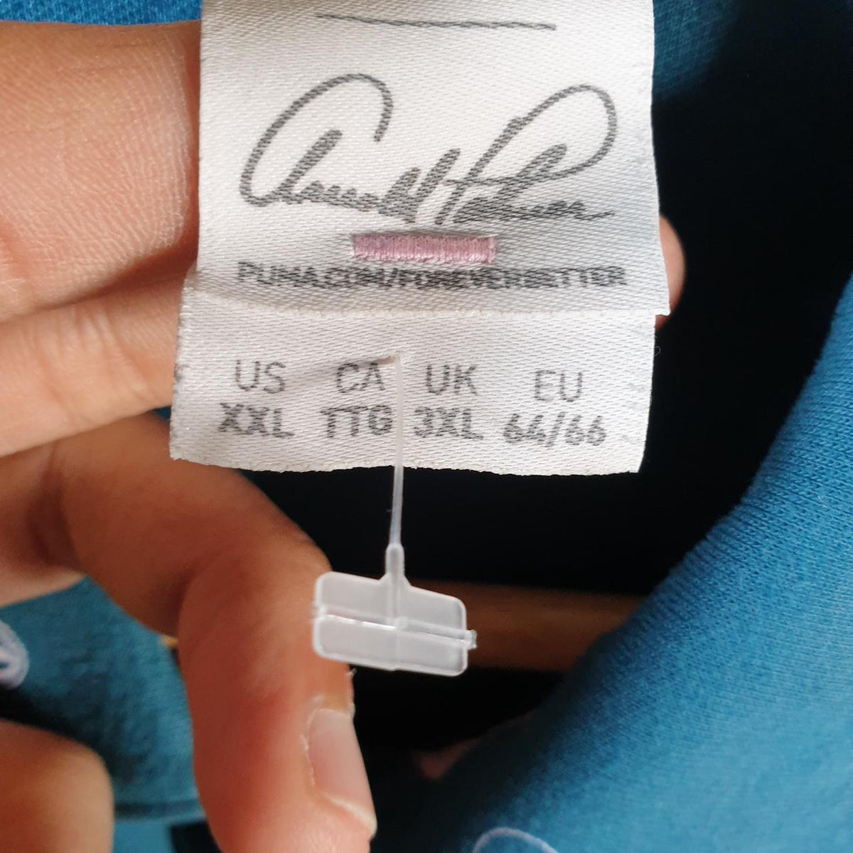 Vintage Puma Arnold Palmer Umbrella Golf Polo Shirt Men’s 2XL Blue sports Logo Athletic