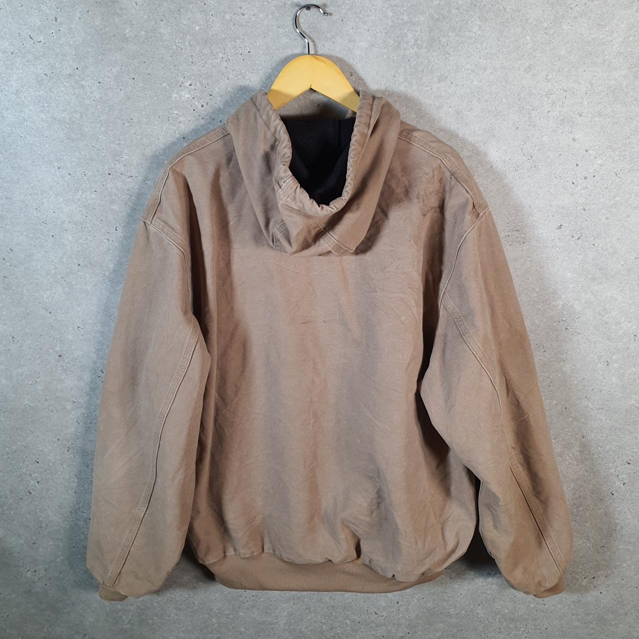 Vintage Carhartt Active Hooded Jacket Men’s XL Brown J25 SDL Workwear Canvas USA G2115