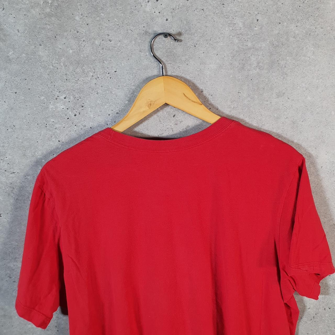 Vintage Nike T Shirt Men’s Large Red Printed Single Swoosh Logo Athletic Big Fish Vintage