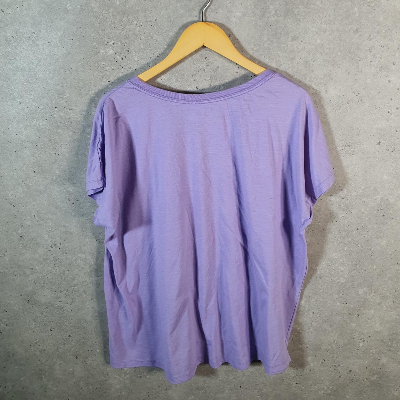 Vintage Disney Land Minnie Mouse 2018 Garden Flowers T Shirt Womens  XL Lilac Graphic