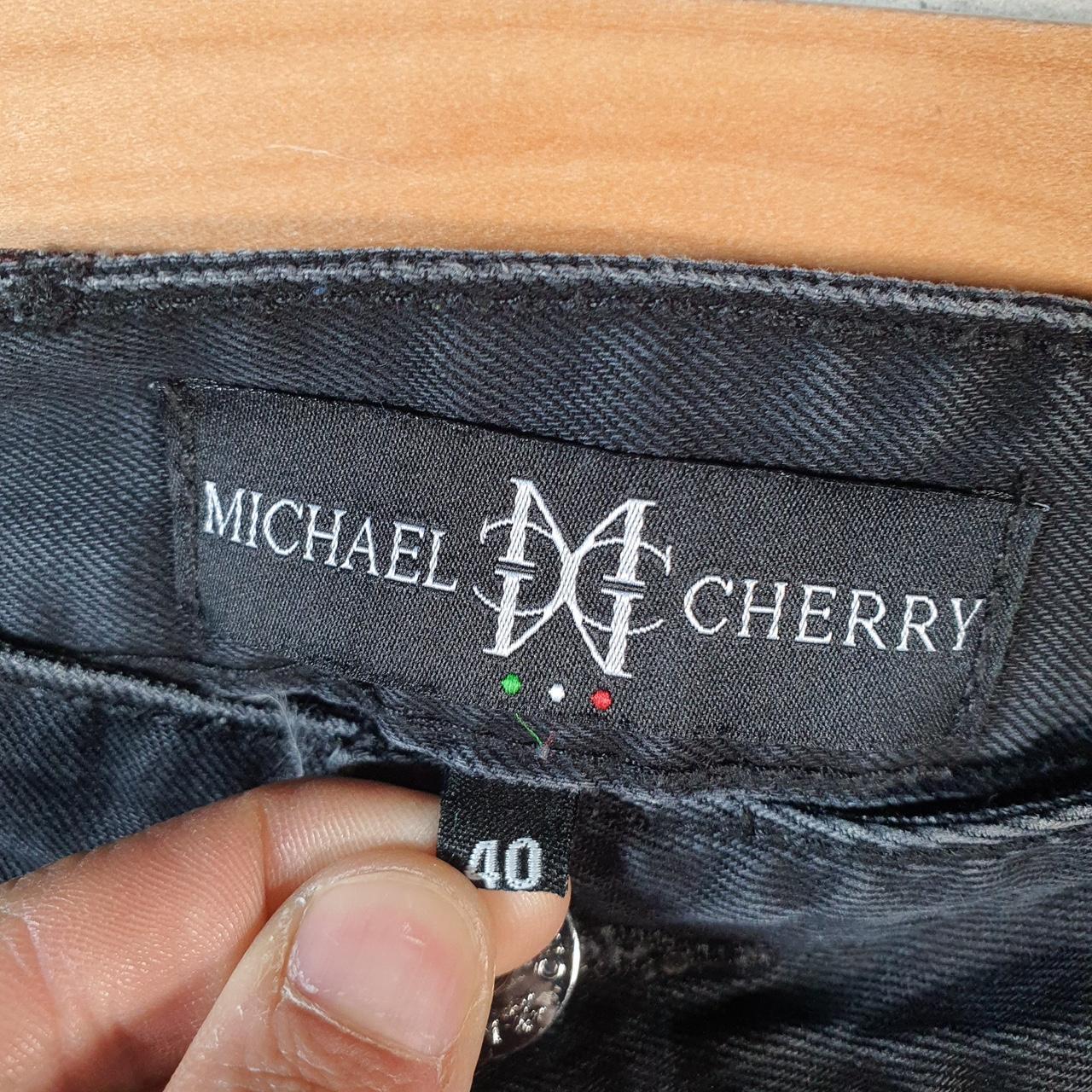 Vintage Michael Cherry Baggy Y2K Hip Hop Jeans Mens W40 Black Denim Wide Leg Big Fish Vintage