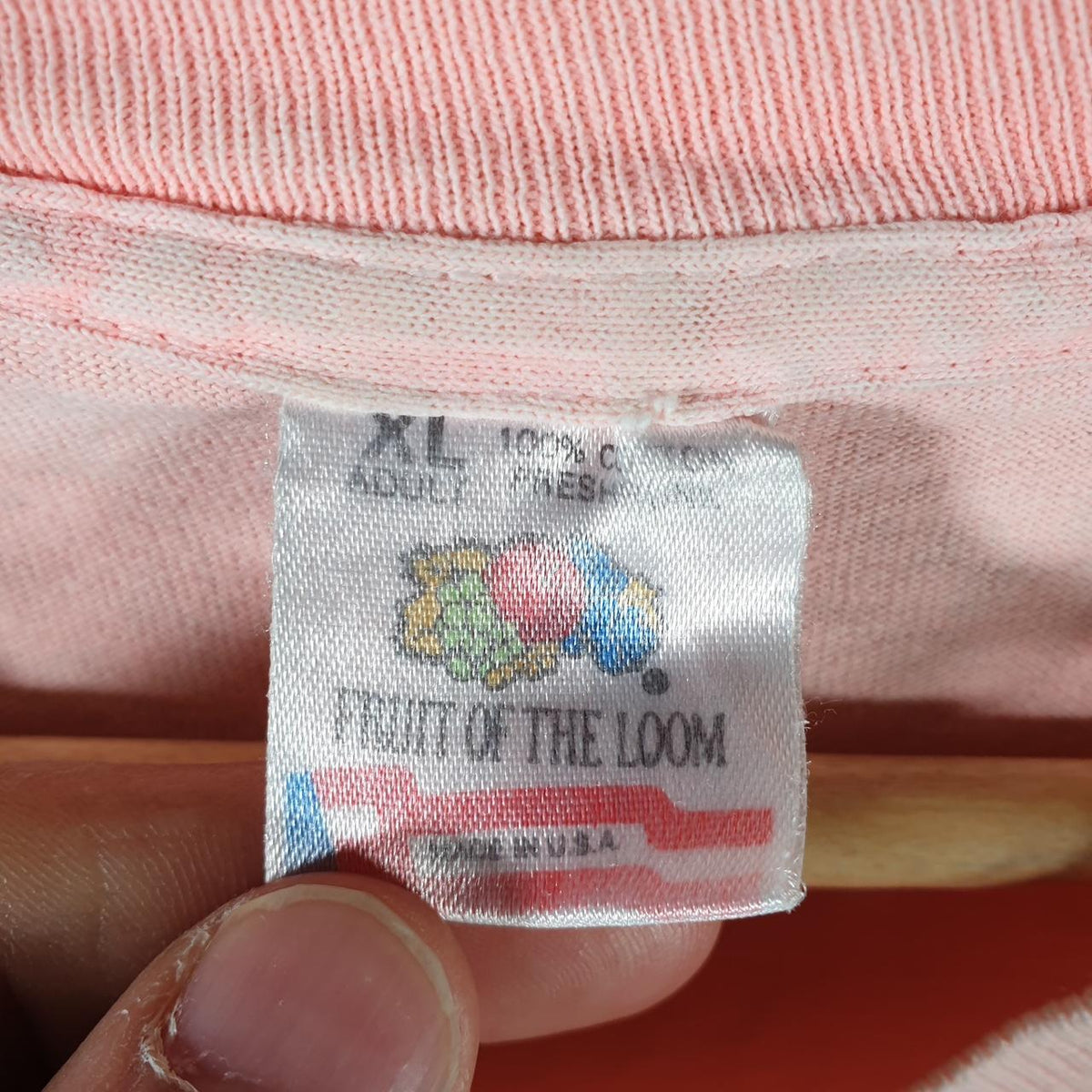 Vintage Fruit of the Loom Iowa XL USA Single Stitch T Shirt Men’s XL Pink 6