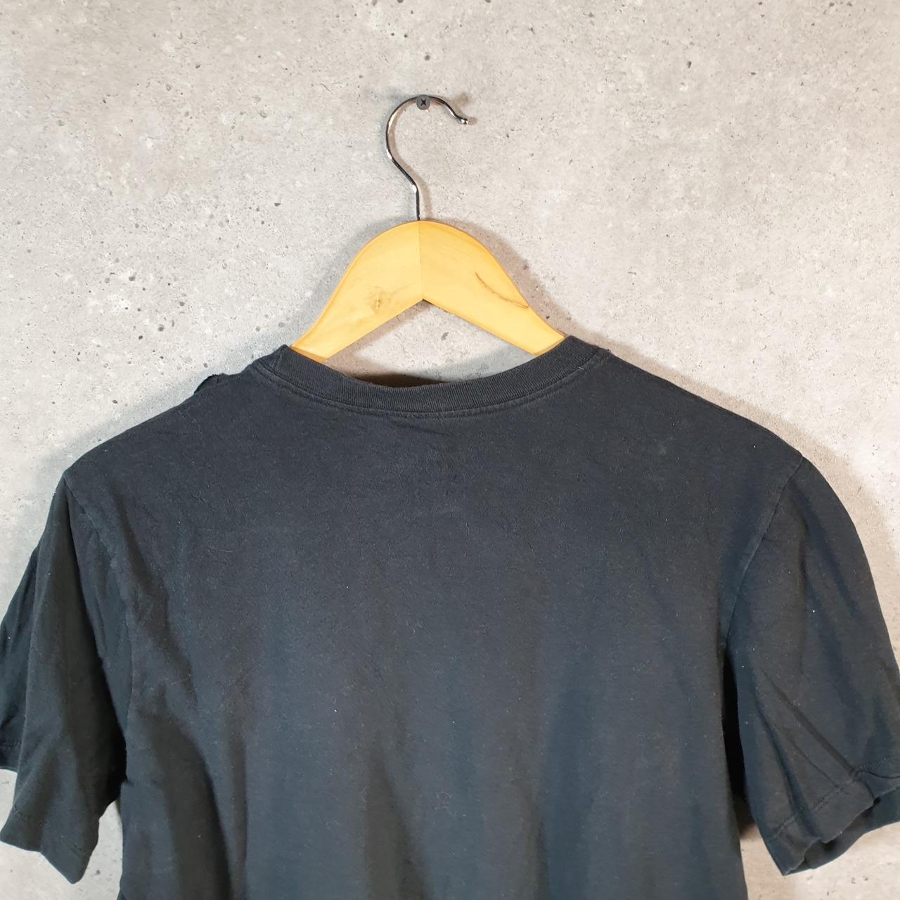 Vintage Nike Just Do It T Shirt Men’s Medium Black Printed Single Swoosh Logo Athletic C8296