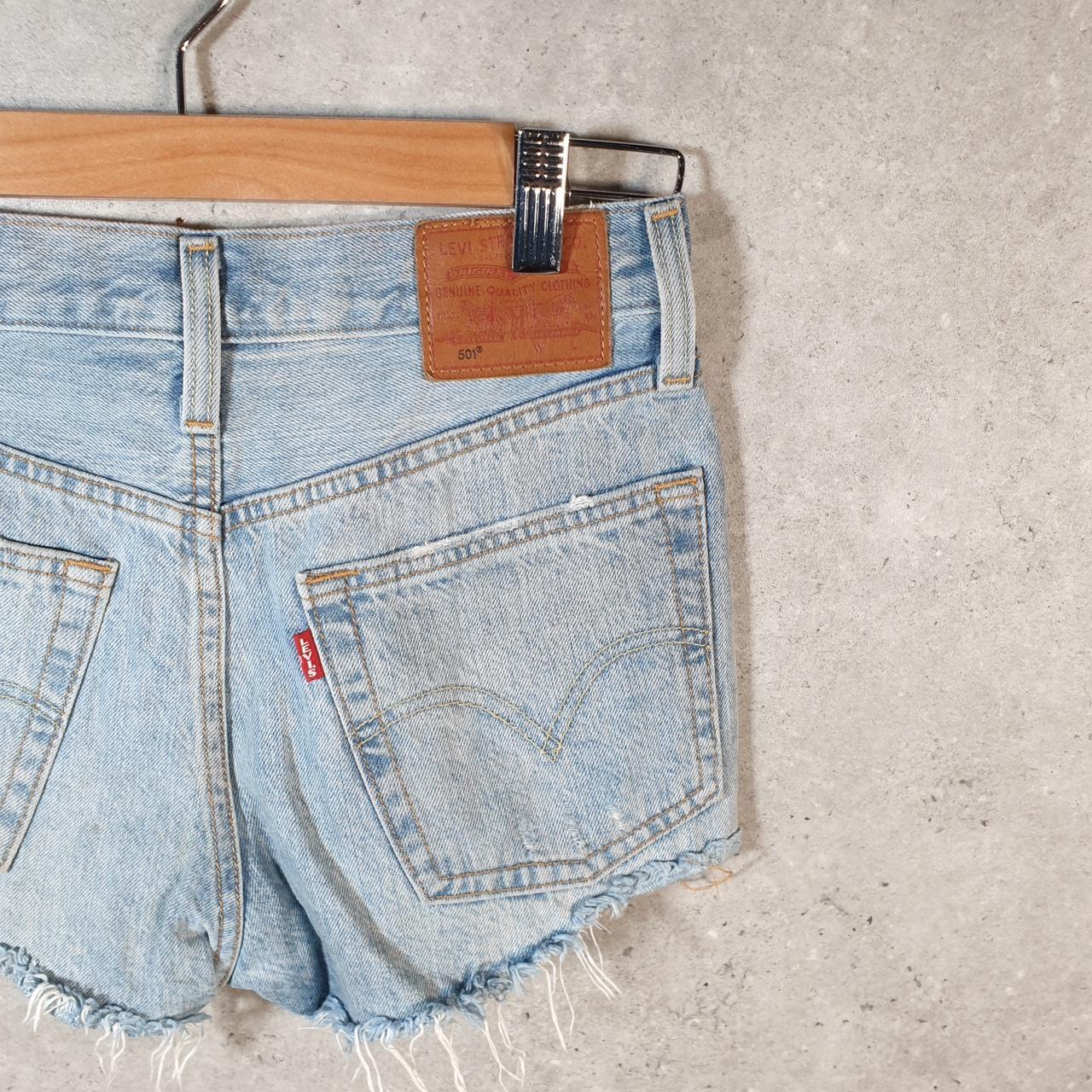 Vintage Levi’s 501 Baggy Shorts Jorts Cargo Womens W24 Blue Relaxed Denim