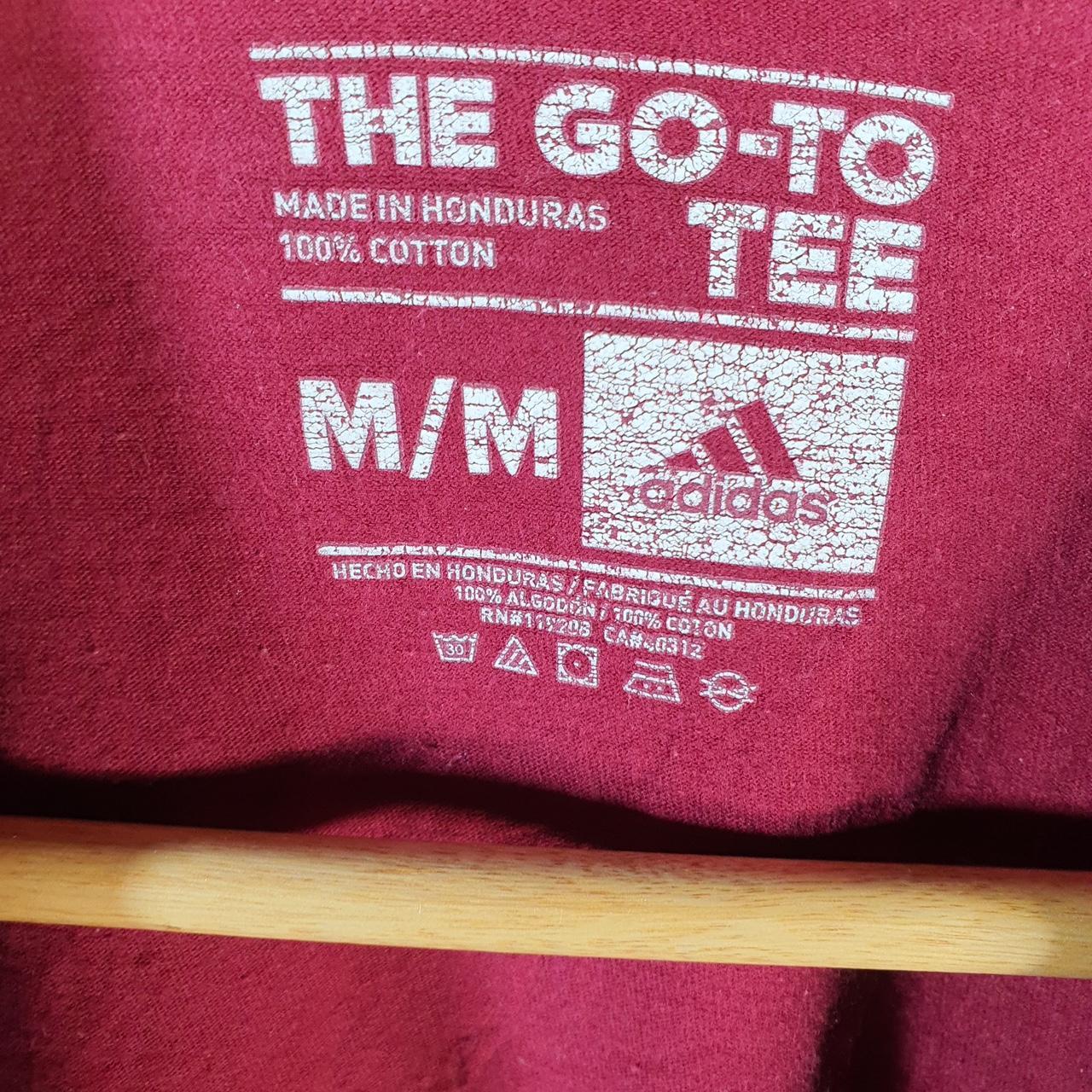 Vintage Adidas Go To Tee T Shirt Men’s Medium Red Three Stripes Logo