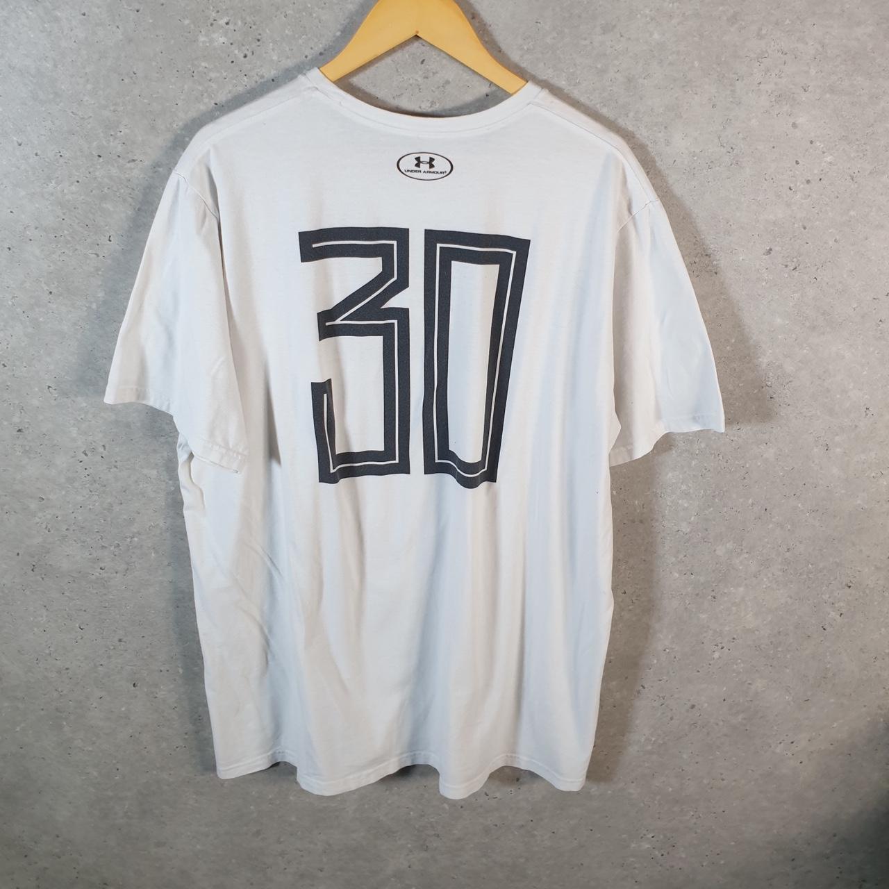 Vintage Under Armour Spellout T Shirt Shirt Men’s 2XL White Loose Sports Athletic