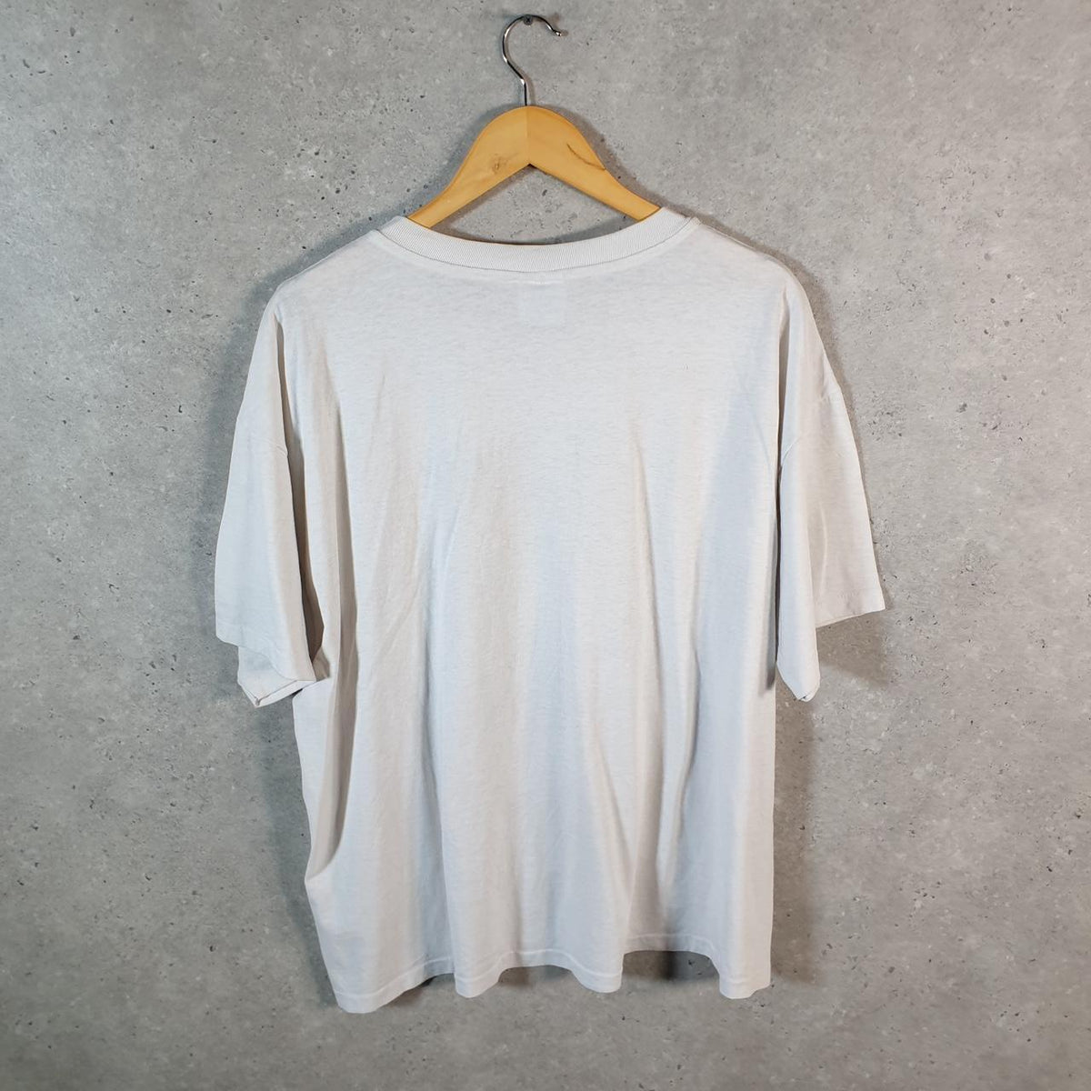 Vintage Hanes Pete Benz 90s USA Single Stitch T Shirt Men’s XL White C8362