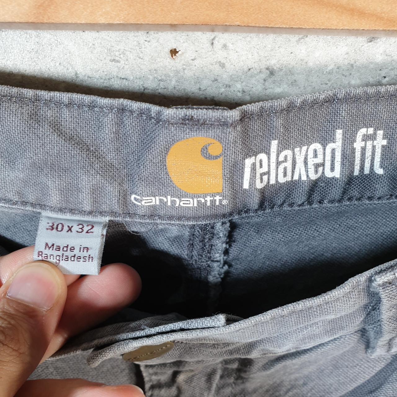 Vintage Carhartt Carpenter Trousers Mens W30 L32 Grey Relaxed Fit Workwear Thrashed