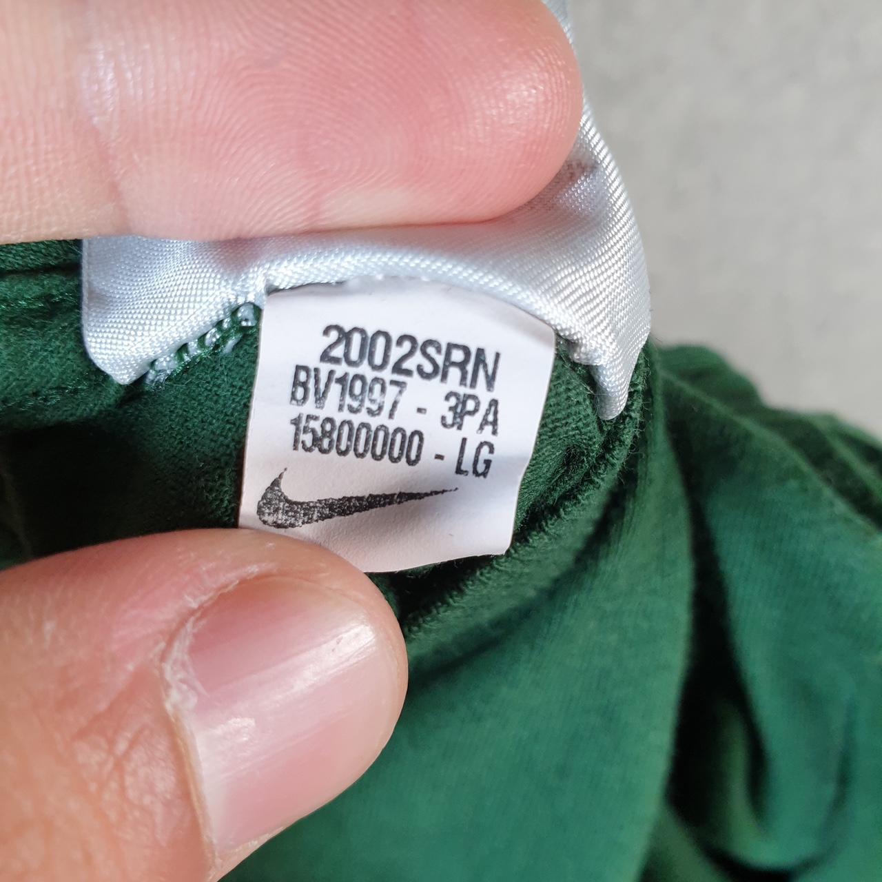 Vintage Nike T Shirt Men’s Large Green Printed Single Swoosh Logo Athletic C8249