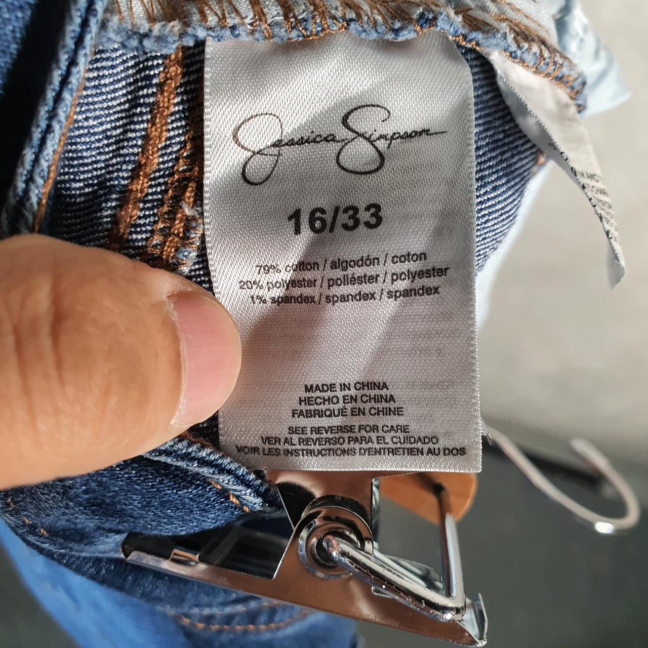 Vintage Jessica Simpson Baggy Shorts Jorts Cargo Womens W36 Blue Relaxed Denim