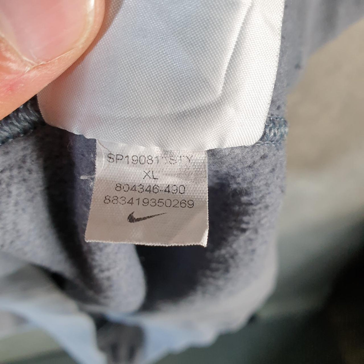 Vintage Nike Club Embroidered Hoodie Men’s XL Grey Swoosh Y2K Pullover