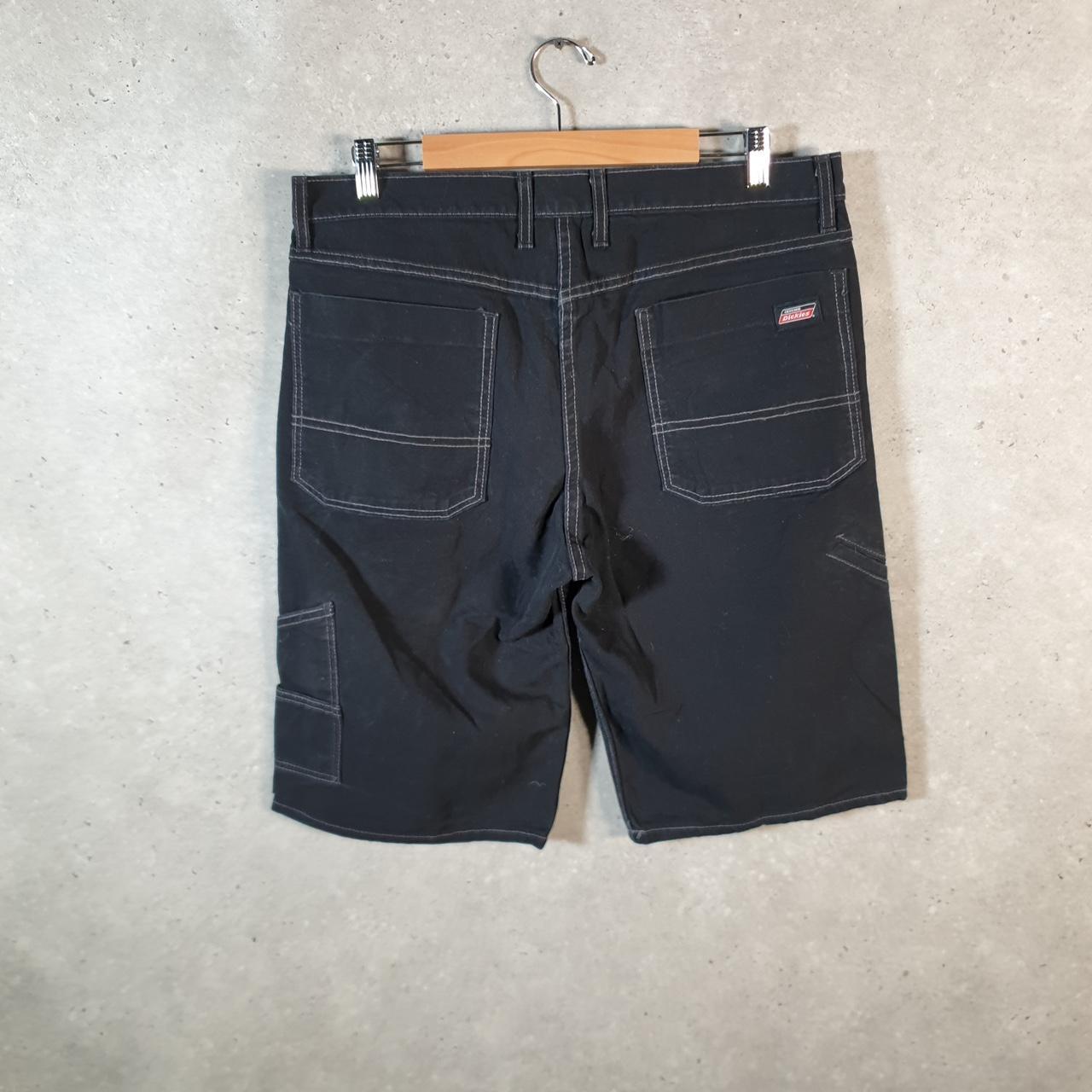 Vintage Dickies Baggy Chino Shorts Jorts Cargo Mens W34 Black Loose Fit