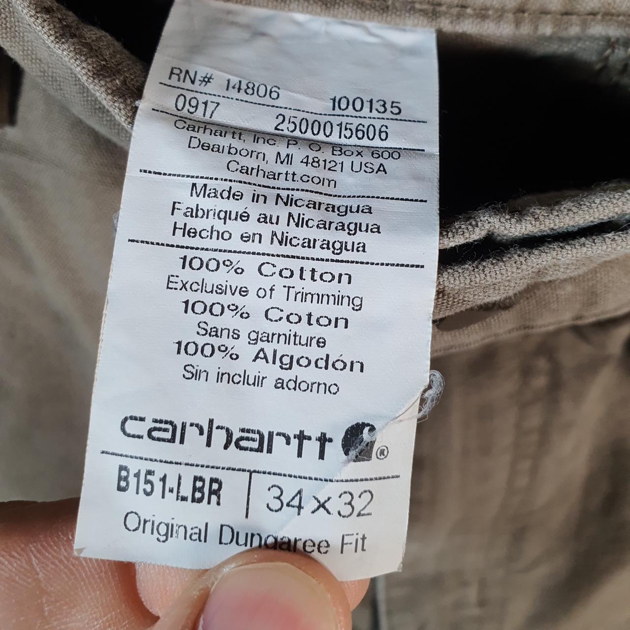 Vintage Carhartt Carpenter Trousers Mens W34 L32 Brown Original Dungaree Fit Workwear USA