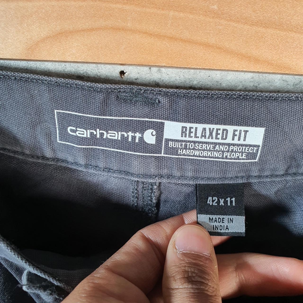 Vintage Carhartt Baggy Carpenter Shorts Jorts Cargo Men’s W42 Grey Relaxed Fit Workwear Big Fish Vintage