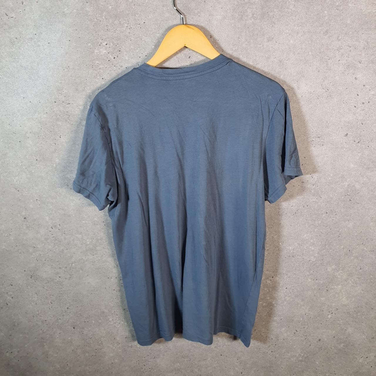 Vintage Adidas Spellout T Shirt Shirt Men’s Small Blue Three Stripes Logo Athletic C9577